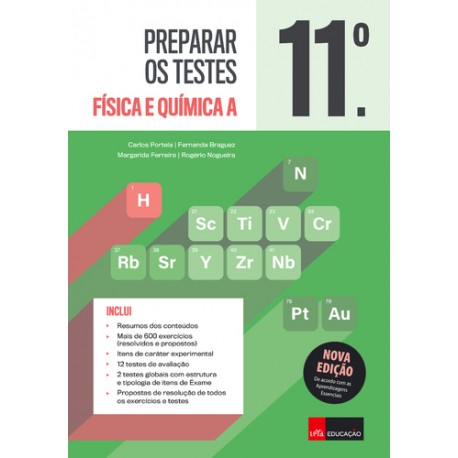 Preparar os Testes Fisica e Quimica 11 de Carlos Portela, Rogério Nogueira e Fernanda Braguez da Costa